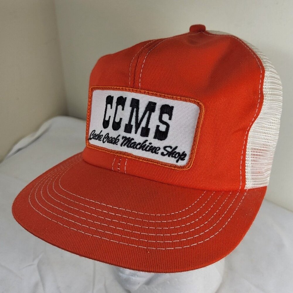 CCMS Machine Shop K-Brand Hat Snapback Baseball Vintage 80s Cap Dad Trucker